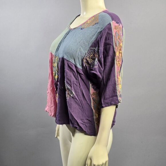 Small Colorful Patchwork Blouse (RACK3) - Picture 5 of 8